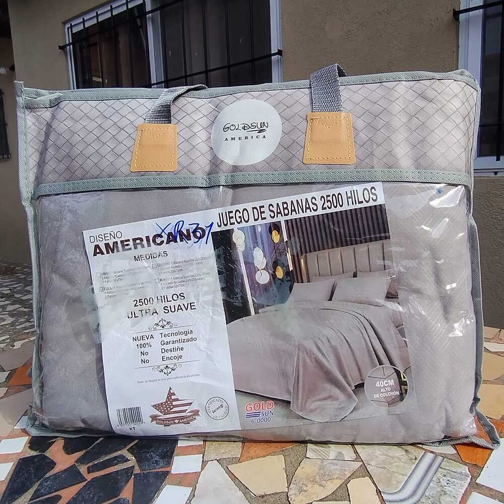 Juego de Sábanas 2500 hilos Goldsun Full Gris claro Tecnología Electrodomésticos y mucho más
