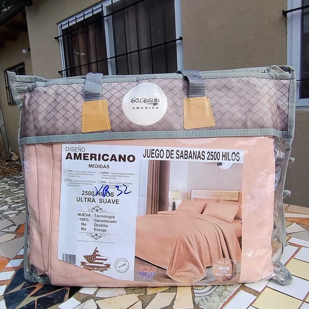 Juego de Sábanas 2500 hilos Goldsun Full Rosa palido Tecnología Electrodomésticos y mucho más