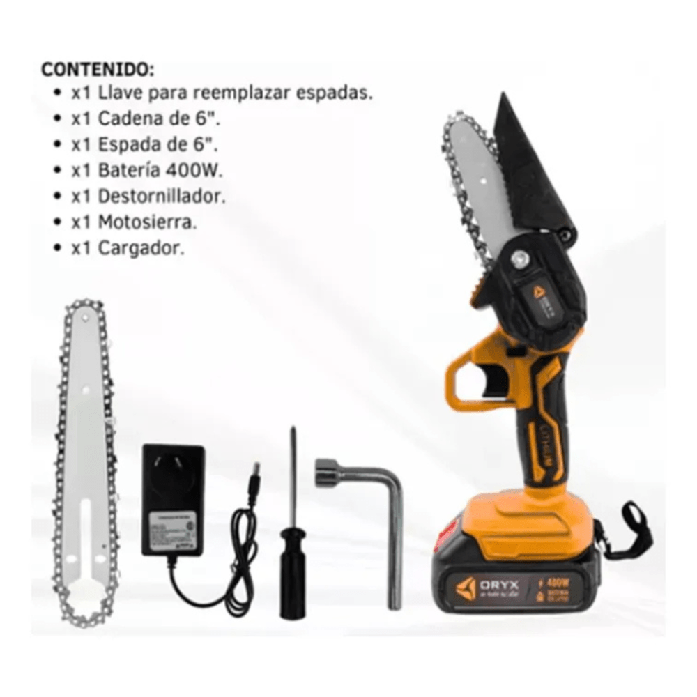 Mini Motosierra Podadora Inalámbrica Oryx
