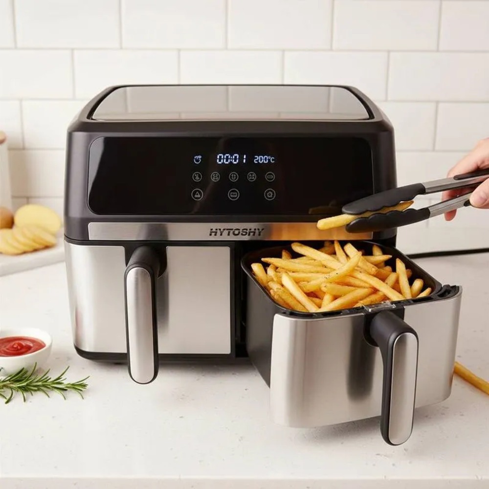 Freidora de Aire Doble - 5 Lts, cada canasto