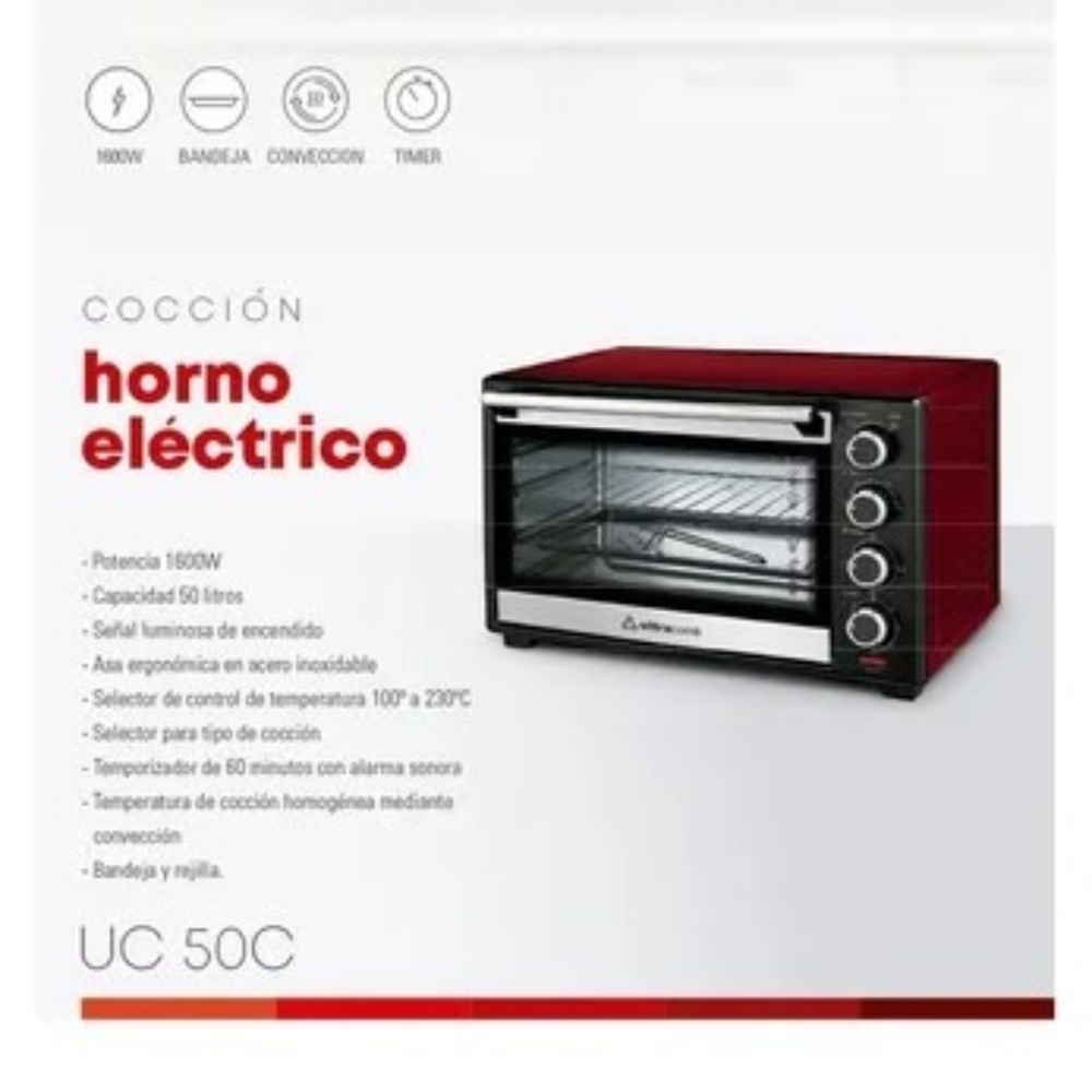 Horno Eléctrico Ultracomb – 50 Litros