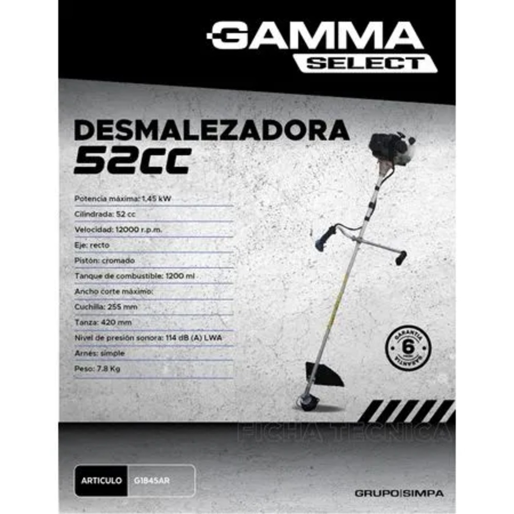 Desmalezadora Gamma Select G1845ar